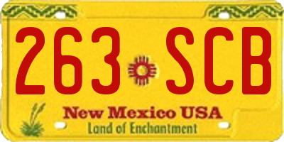 NM license plate 263SCB