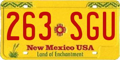 NM license plate 263SGU