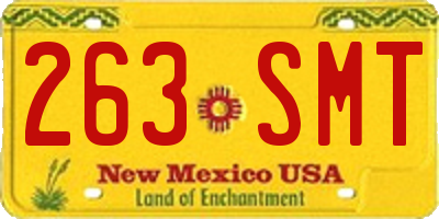 NM license plate 263SMT