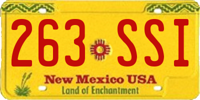 NM license plate 263SSI