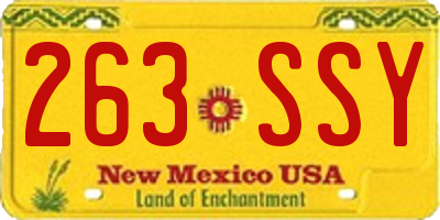 NM license plate 263SSY