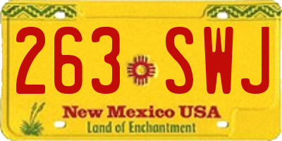 NM license plate 263SWJ