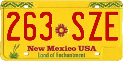NM license plate 263SZE