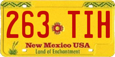 NM license plate 263TIH