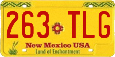 NM license plate 263TLG
