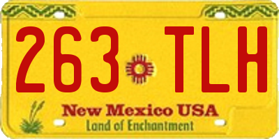 NM license plate 263TLH