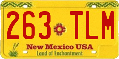 NM license plate 263TLM
