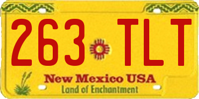 NM license plate 263TLT