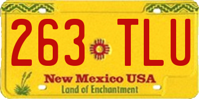 NM license plate 263TLU