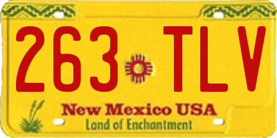 NM license plate 263TLV
