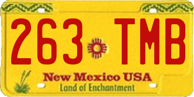 NM license plate 263TMB