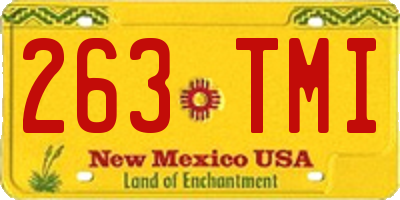 NM license plate 263TMI