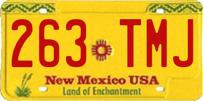NM license plate 263TMJ