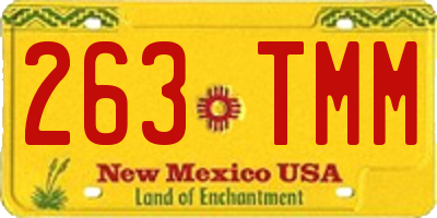 NM license plate 263TMM