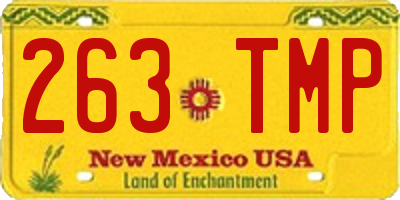 NM license plate 263TMP