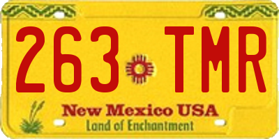 NM license plate 263TMR