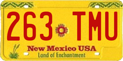 NM license plate 263TMU