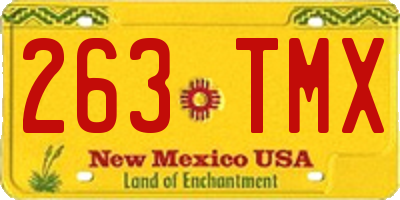 NM license plate 263TMX
