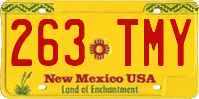 NM license plate 263TMY