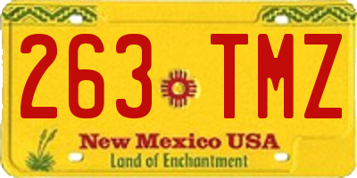 NM license plate 263TMZ