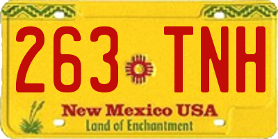 NM license plate 263TNH