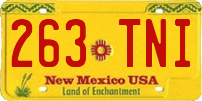 NM license plate 263TNI