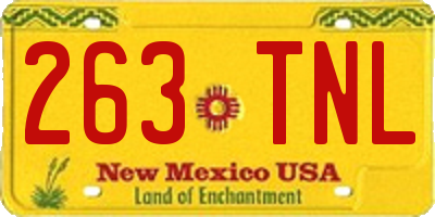 NM license plate 263TNL