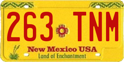NM license plate 263TNM
