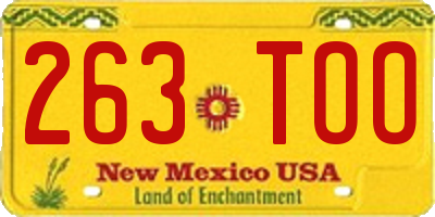 NM license plate 263TOO