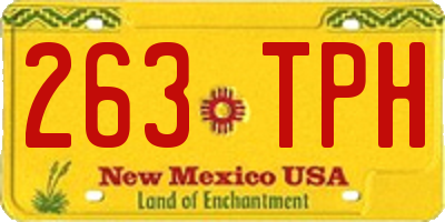 NM license plate 263TPH