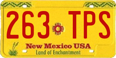 NM license plate 263TPS