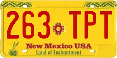 NM license plate 263TPT