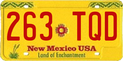 NM license plate 263TQD