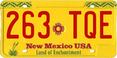 NM license plate 263TQE