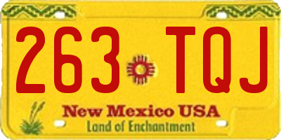 NM license plate 263TQJ
