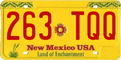 NM license plate 263TQQ