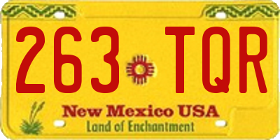 NM license plate 263TQR