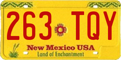 NM license plate 263TQY