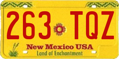NM license plate 263TQZ