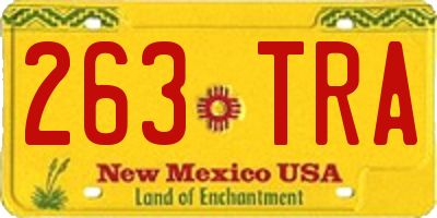 NM license plate 263TRA