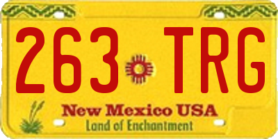 NM license plate 263TRG