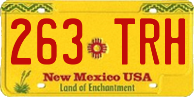 NM license plate 263TRH