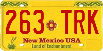 NM license plate 263TRK