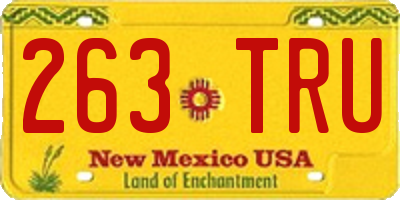 NM license plate 263TRU