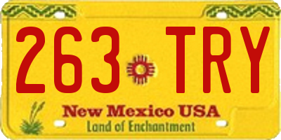 NM license plate 263TRY