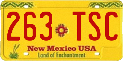 NM license plate 263TSC