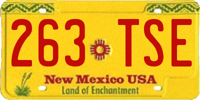 NM license plate 263TSE