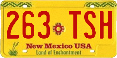 NM license plate 263TSH