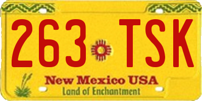 NM license plate 263TSK