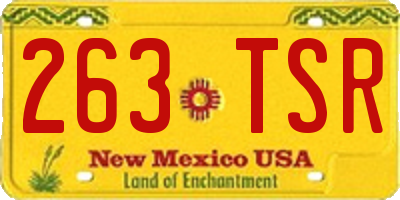 NM license plate 263TSR